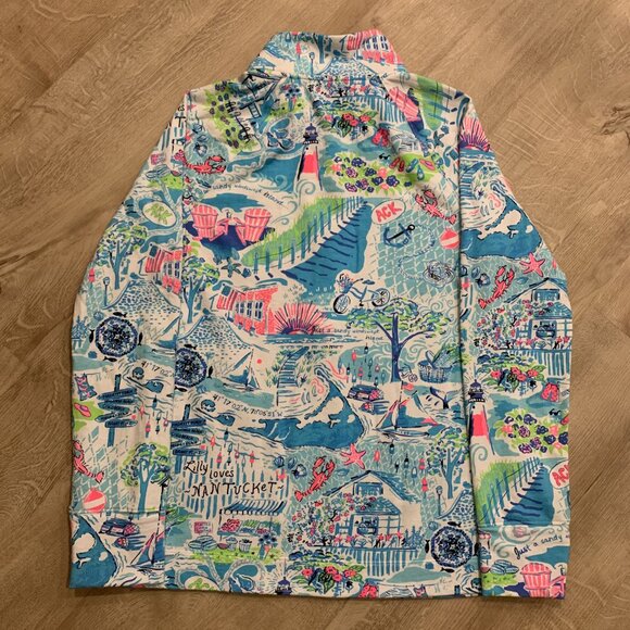 Lilly Pulitzer Nantucket Skipper Popover Women's Size Small S 1/2 Half Zip - Picture 5 of 7